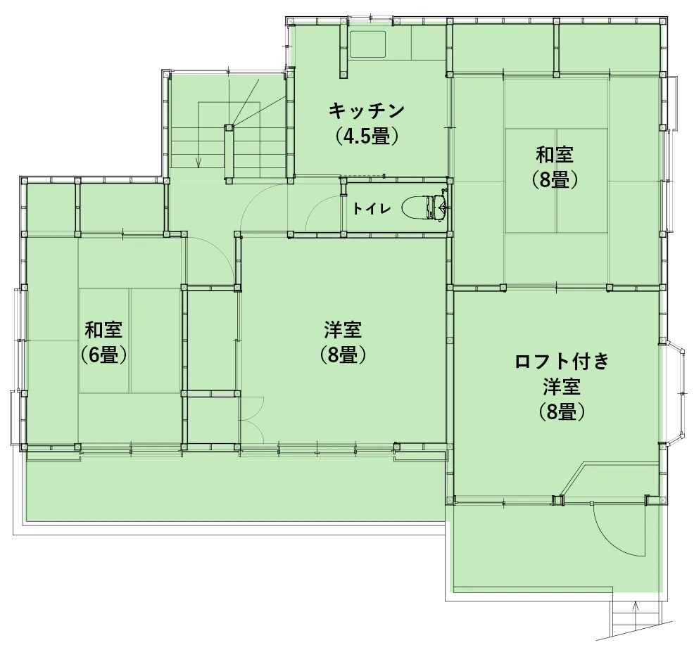 シェアスペースの間取り図